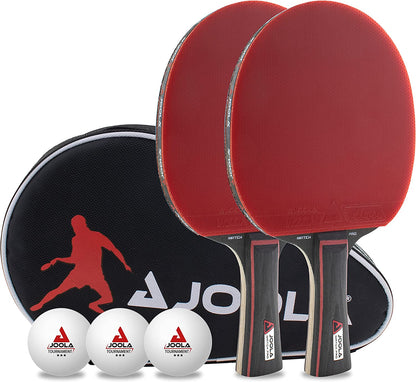 Duo PRO Table Tennis Set 2 Table Tennis Bats + 3 Table Tennis Balls + Table Tennis Cover 6 Pieces