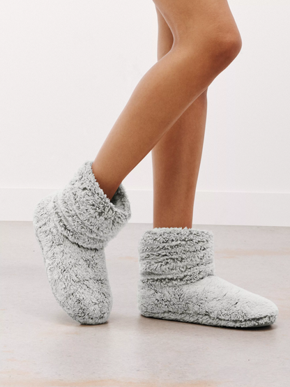 John Lewis High Pile Fleece Slipper Boots