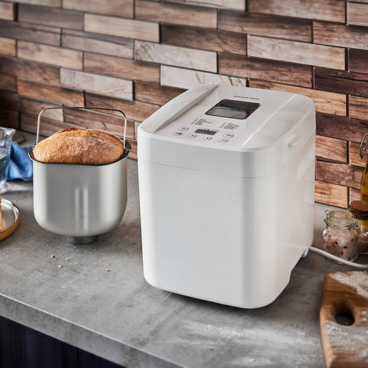 Electric Bread Maker, 12 Program Settings Inc Gluten Free, 3 Crust Settings, 13H Timer, 2 Bread Sizes 750G & 1Kg, Viewing Window, Auto 1Hr Keep Warm Function, Energy Saving, 550W, 27260