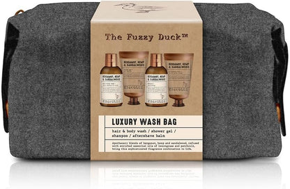 the Fuzzy Duck Bergamot, Hemp & Sandalwood Men'S Luxury Wash Bag Gift Set (Pack of 1) - Vegan Friendly