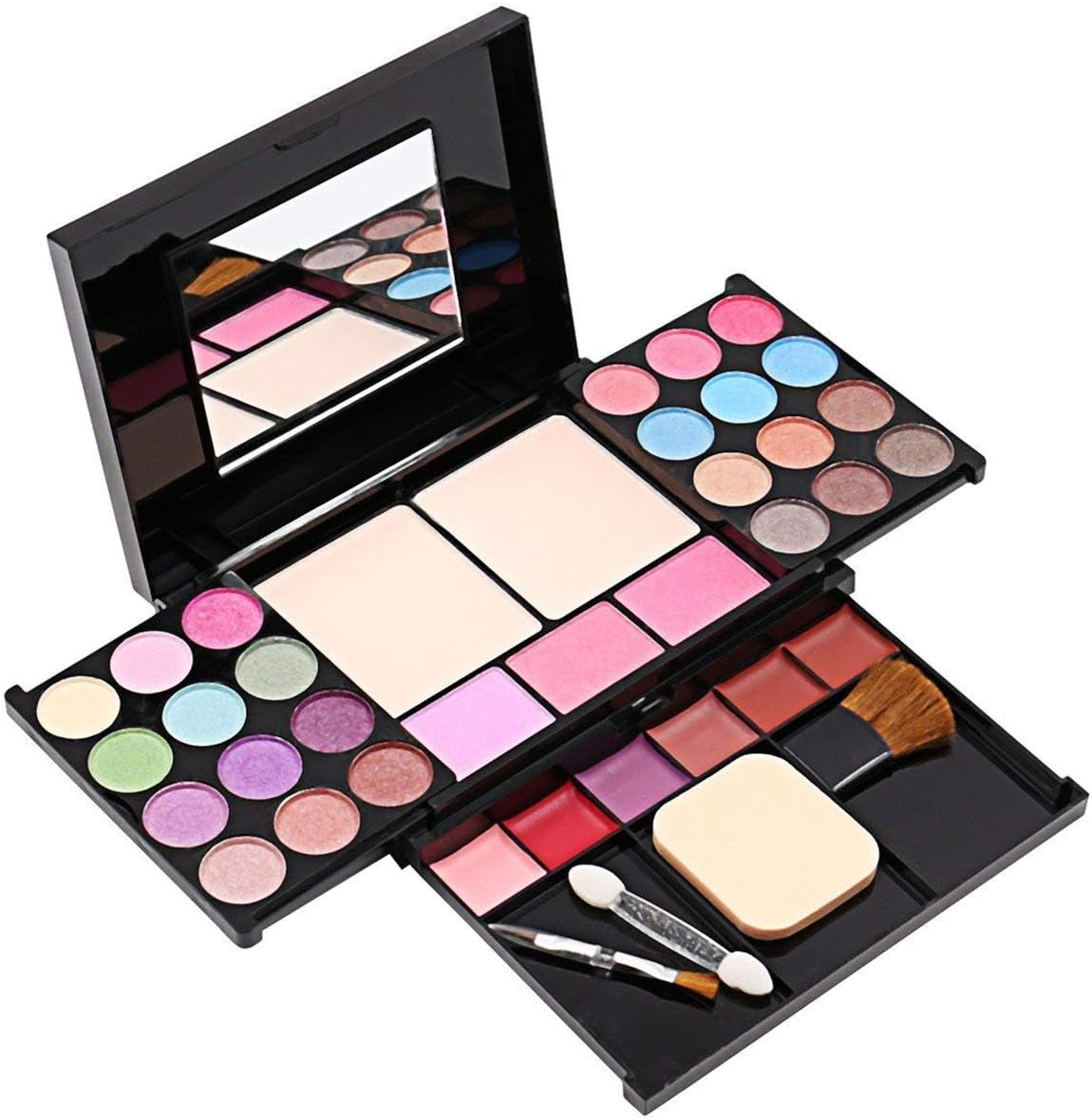 Eyeshadow Palette Makeup Palette 35 Bright Colors Matte and Shimmer Lip Gloss Blush Brushes