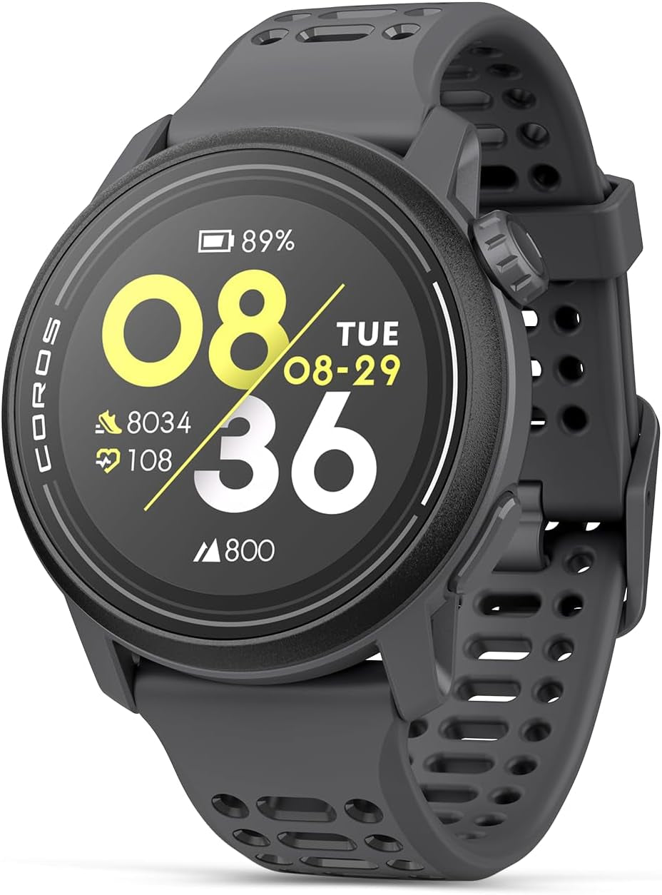 PACE 3 Sport Watch GPS, Lightweight and Comfort, 17 Days Battery Life, Dual-Frequency GPS, Heart Rate and Spo2, Navigation, Sleep Track, Training Plan, Run, Bike, and Ski -Black Silicone