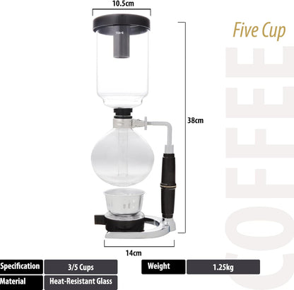 ® Coffee Master 5-Cup Syphon/Vacuum Glass Coffee Maker (5-Cup Coffee Maker)