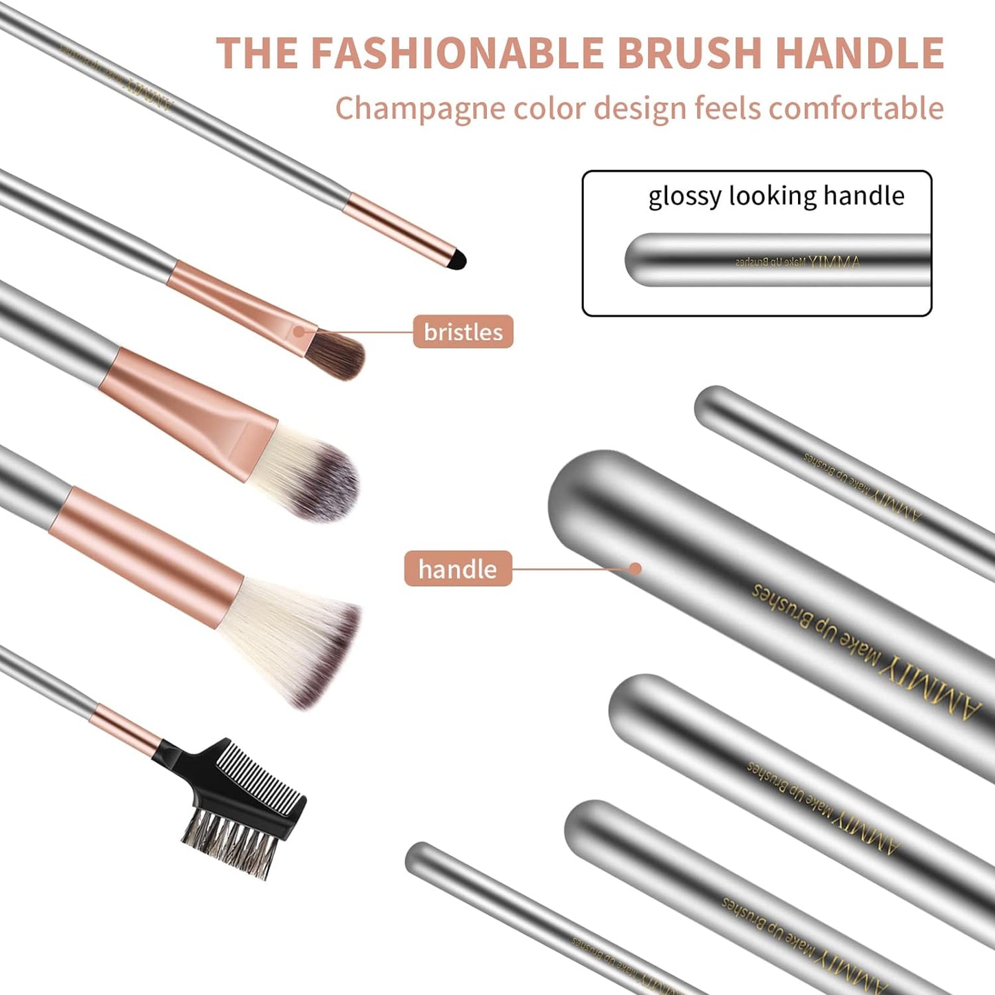 Makeup Brushes  Makeup Brushes Sets Professional 18 Pcs Make up Brushes Premium Synthetic Foundation Brushes Blending Face Powder Blush Eyeshadow Eyeliner Make up Brush Kit with PU Leather Bag