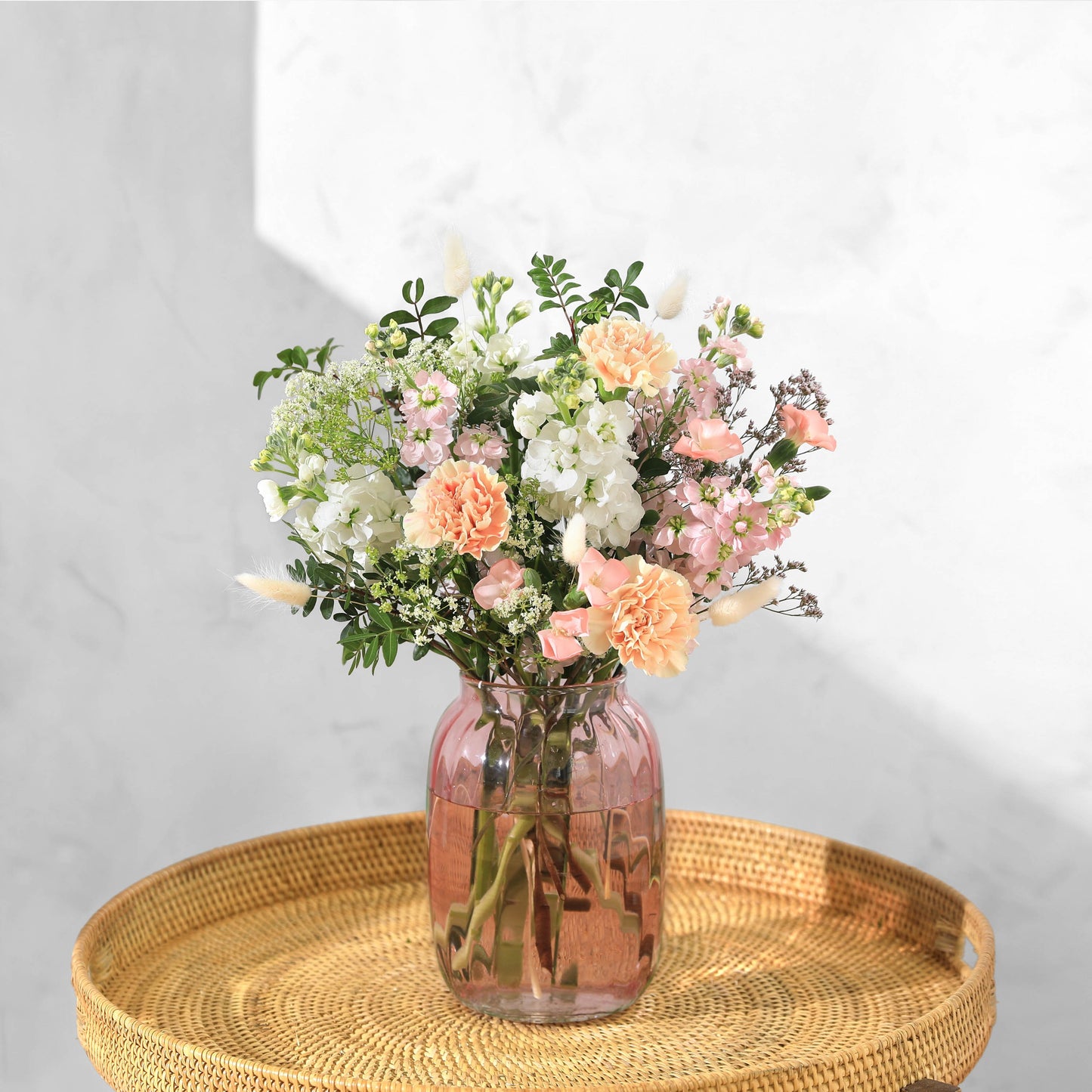 The Yui & Pink Ripple Glass Vase