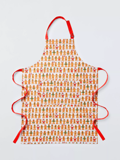 John Lewis Gingerbread Cotton Apron, Multi