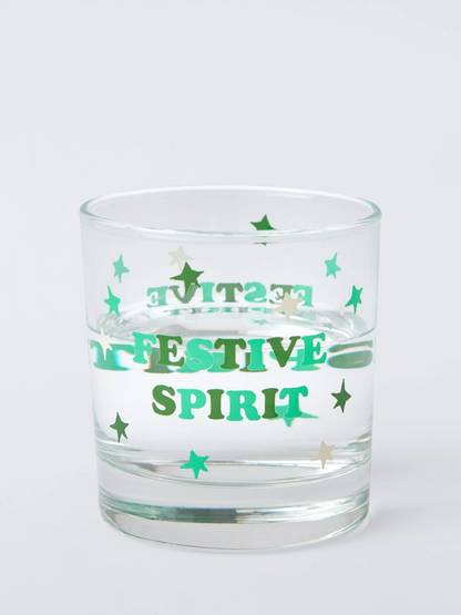 John Lewis Festive Spirit Glass Tumbler, 300ml, Multi