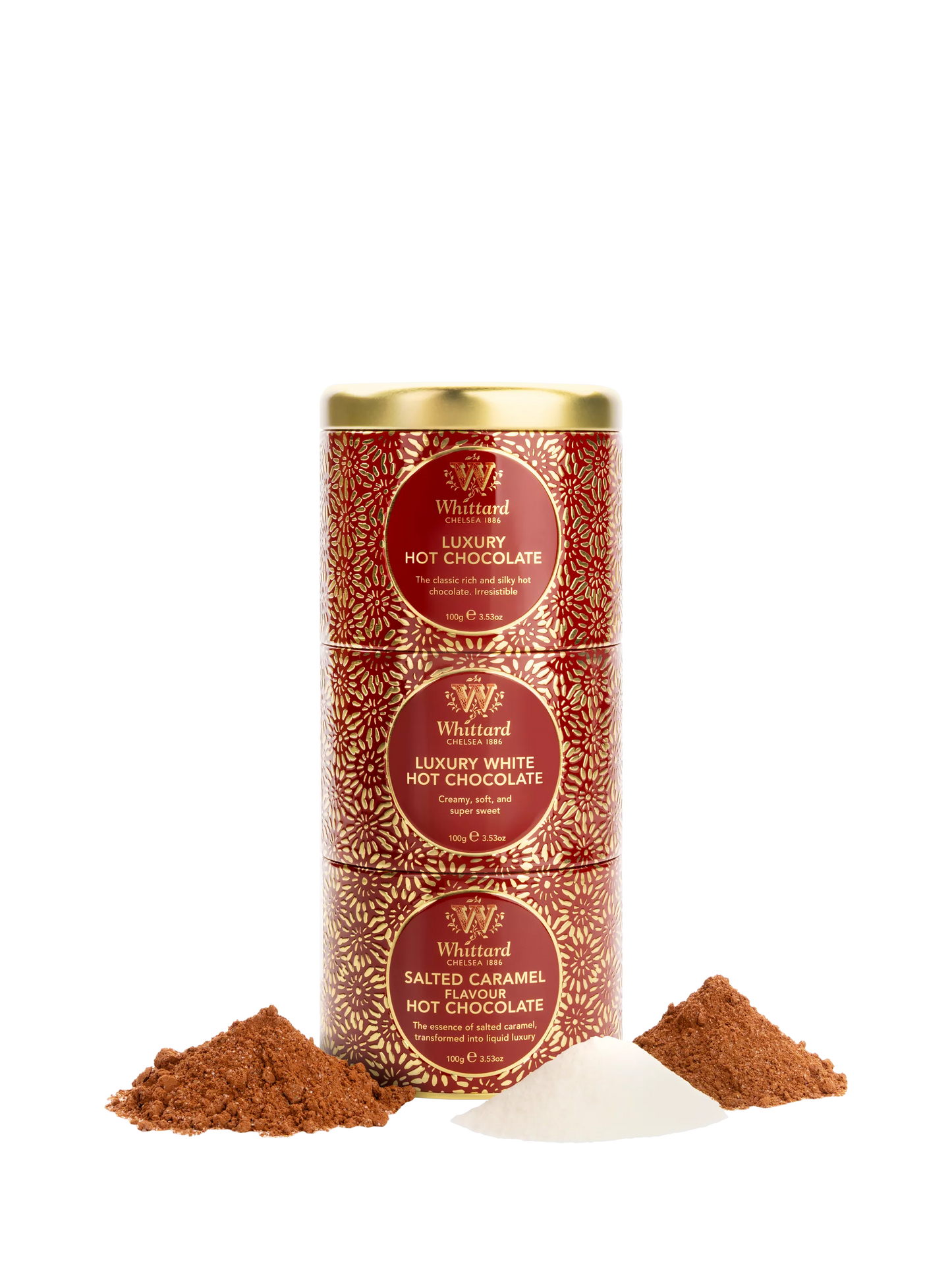 Whittard Hot Chocolate Trio Stacking Tin, 300g