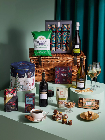 John Lewis Festive Fireside Wicker Hamper