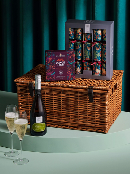 John Lewis Festive Fireside Wicker Hamper