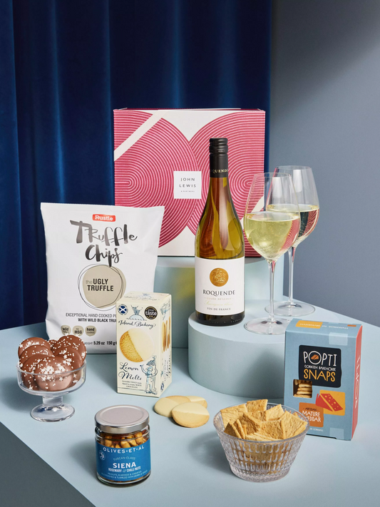 John Lewis White Wine & Nibbles Gift Box