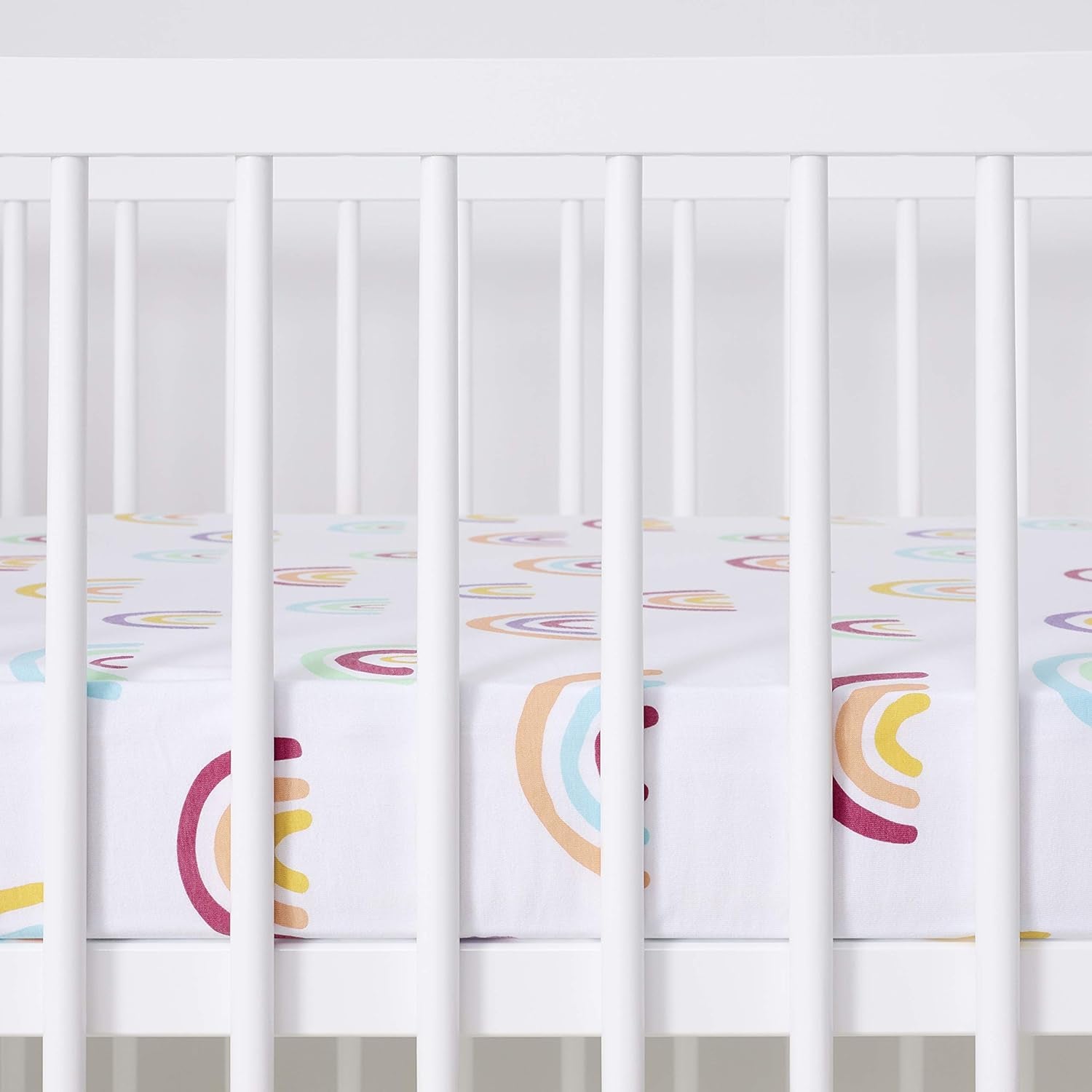 2 Pack Cot & Cot Bed Fitted Sheets 140 X 70Cm – Rainbow Design – Light, Breathable & Luxurious Jersey Cotton Made to Last & Designed to Fit Cot & Cot Beds