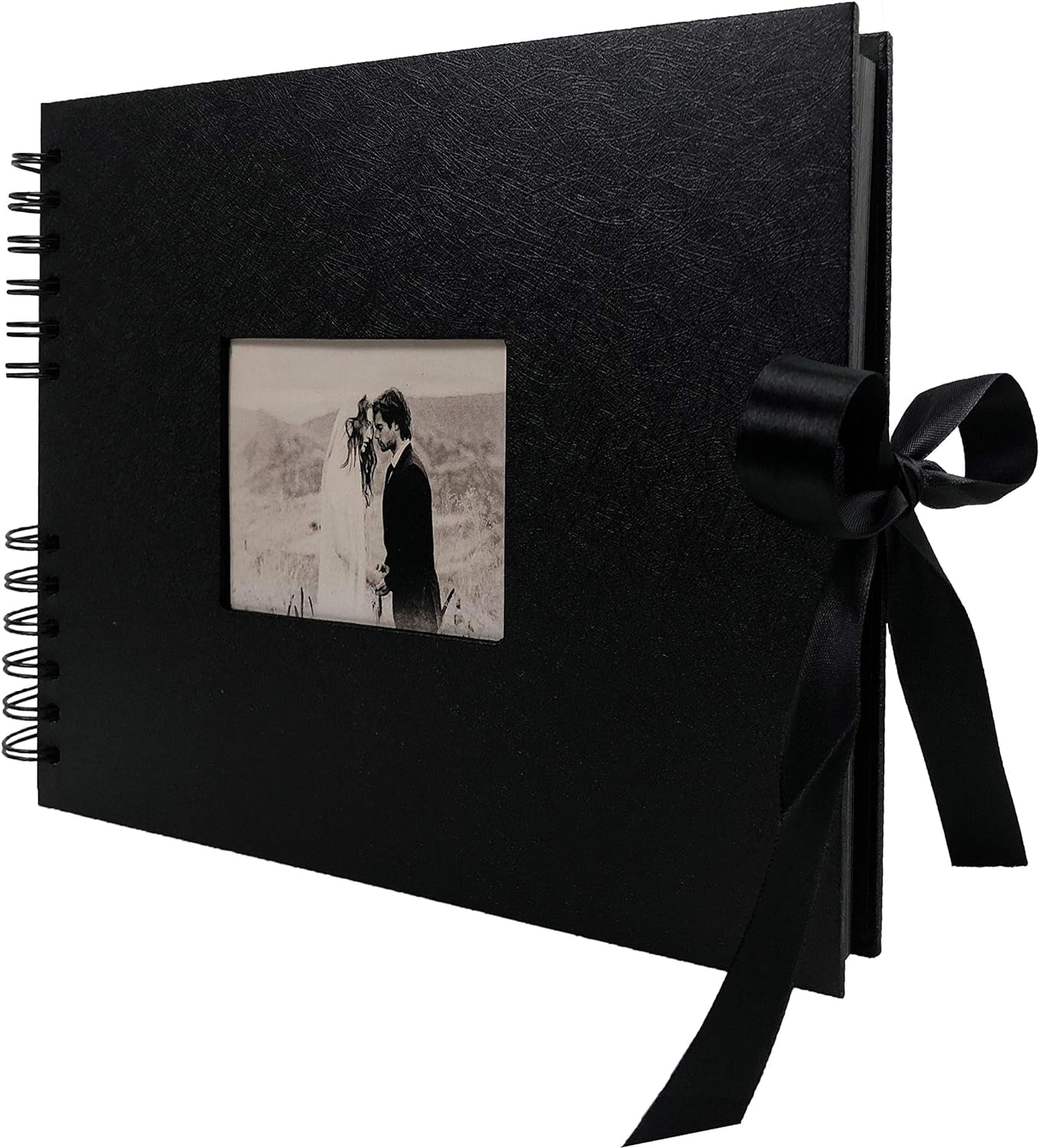 Scrapbook Photo Album with Black Scrapbook Kit 80 Pages A4 Craft Paper DIY Hardcover for Wedding Memory Book Valentines