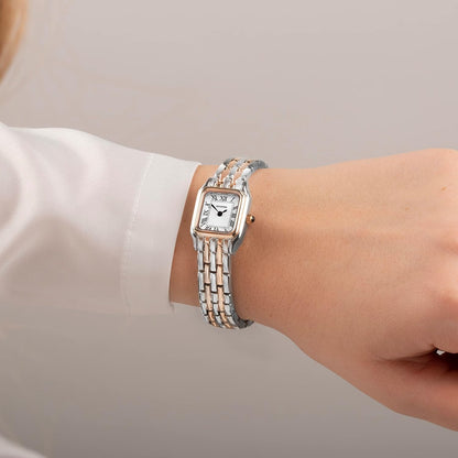 Monica Ladies 20Mm Quartz Watch in White with Roman Numerals, Analogue Display and Alloy Strap