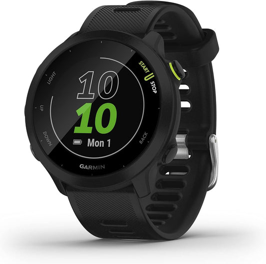 Forerunner 55 Easy to Use Lightweigh GPS Running Smartwatch, Running and Training Guidance, Safety and Tracking Features Included, Black