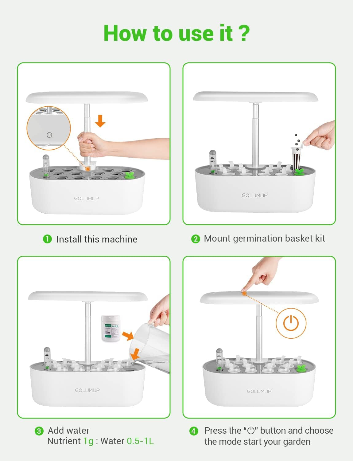 Hydroponics Growing System 12 Pods Hydro Indoor Herb Garden with LED Light, Plants Germination Kit with Auto Timer, Smart Indoor Gardening System Gardening Gifts for Women