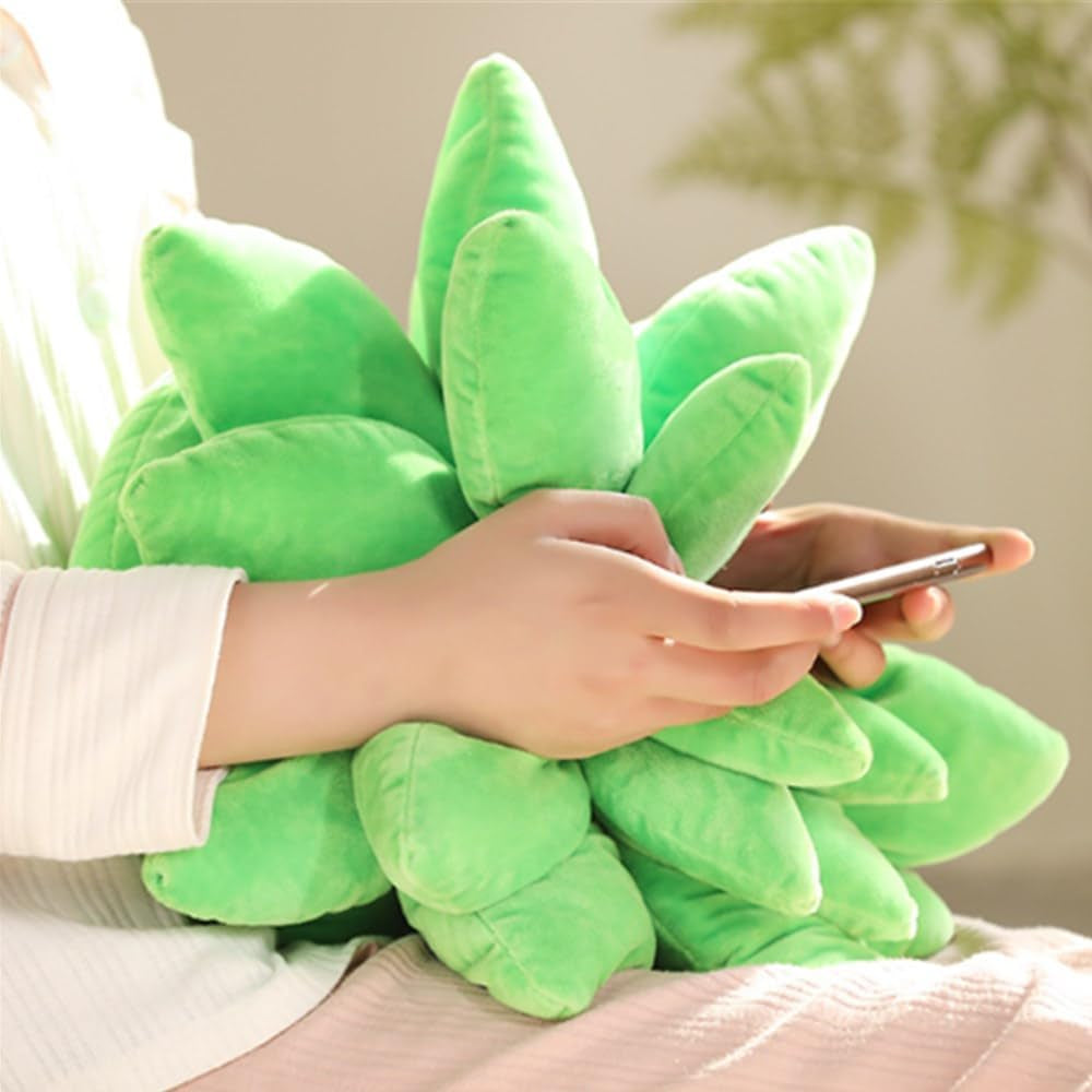 9.8 in Succulent Pillow, Plant Pillow,Cute Stuffed Plant Plush Pillows, 3D Succulents Cactus Pillow, Plush Cushion for Garden Bedroom Home Decor