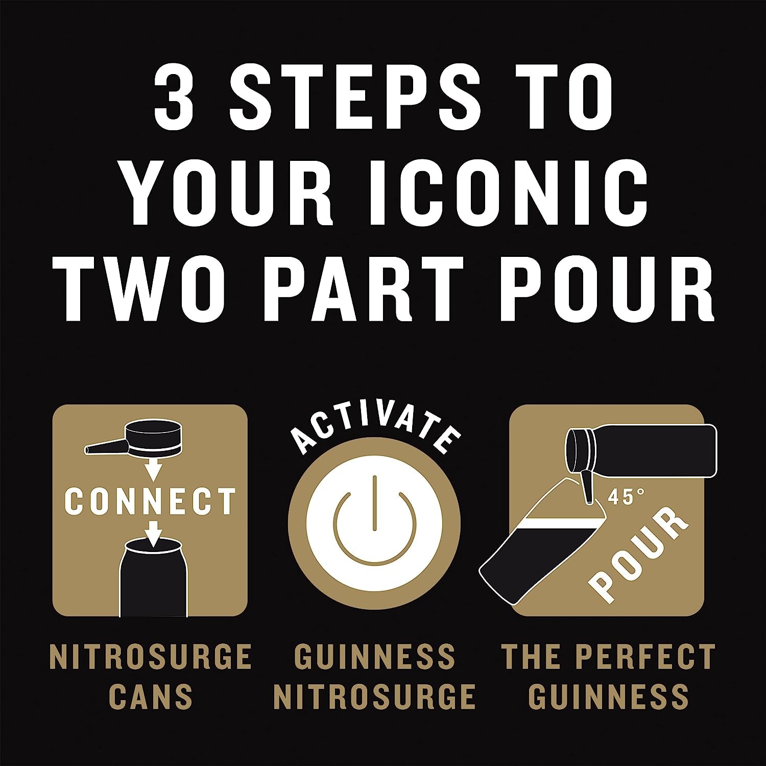 Draught Nitrosurge Device, Stout Beer, Perfect Pub Pour at Home, Rich Smooth Head & Sweetness of Malt Balanced with Hops, Cans Sold Separately, Device Only