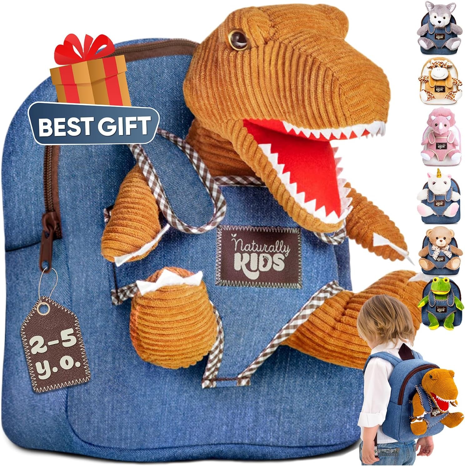 Toddler Backpack W Stuffed Animals