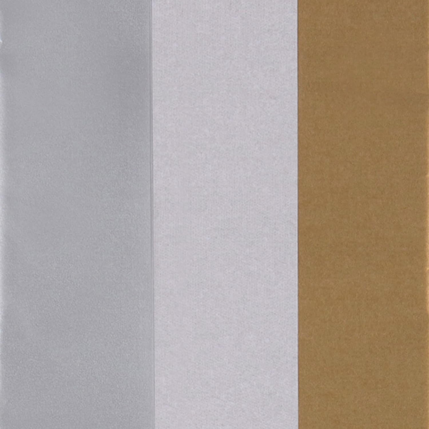 Six Sheets Tissue Paper Pack, Two Each of Silver, White and Gold Tissue Paper for Gift Wrapping and Arts & Crafts and Other Celebrations, Multipack