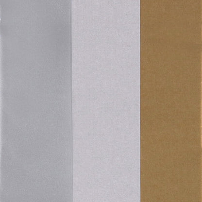 Six Sheets Tissue Paper Pack, Two Each of Silver, White and Gold Tissue Paper for Gift Wrapping and Arts & Crafts and Other Celebrations, Multipack