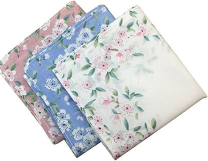 Women'S 100% Cotton Handkerchief,Printing Hankies