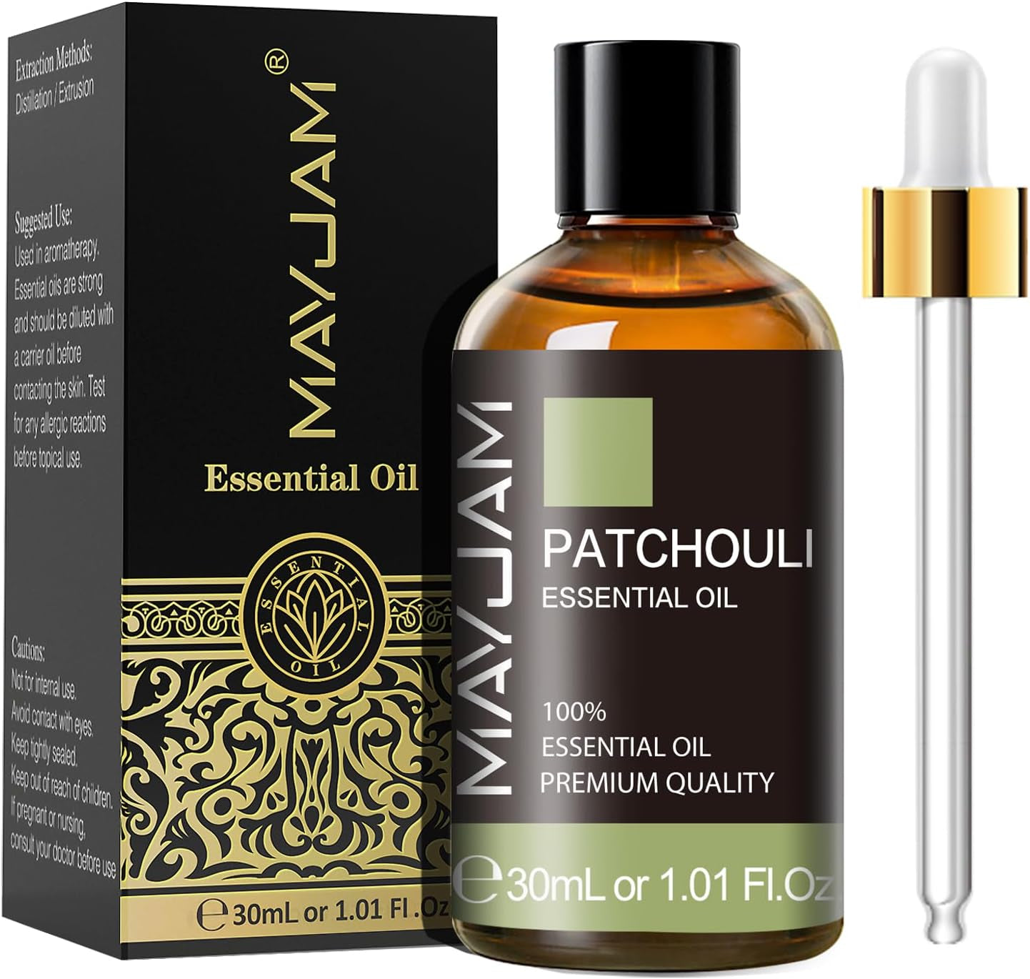 Patchouli Essential Oils 30Ml, 100% Pure Natural Essential Oils, Therapeutic-Grade Aromatherapy Essential Oil, Fragrance Oils for Diffuser, Humidifier, Relax, Sleep