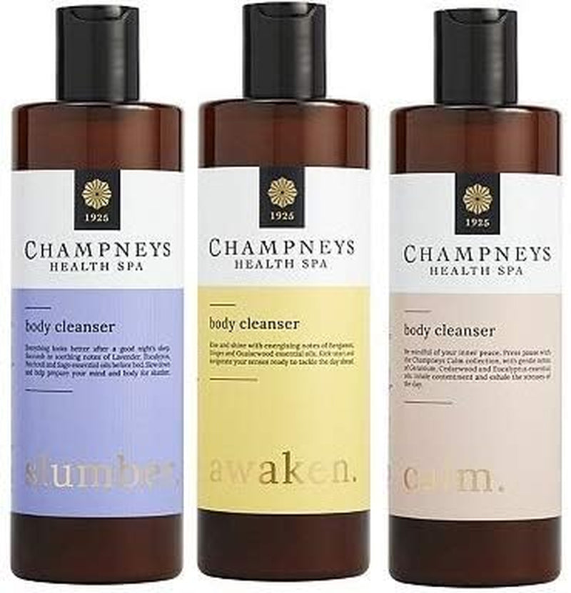 (Pack of 3)  Awaken, Slumber & Calm Body Cleanser X 350Ml Bergamont, Lavender, Patchouli, Cedarwood, Geranium Essential Oil Notes