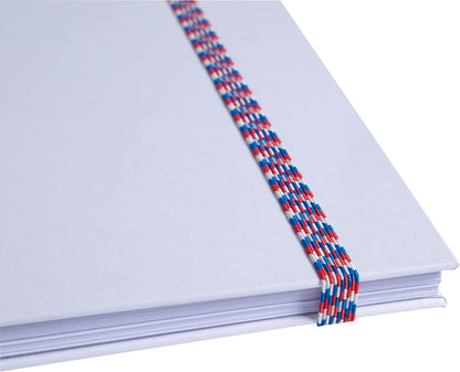 - Ref. 15132E - FRENCH'CLASS Spiral Photo Album - 150 Photos - 50 White Pages - Size 32 X 22 Cm - White Cover in Laminated Paper with Elastic Closure