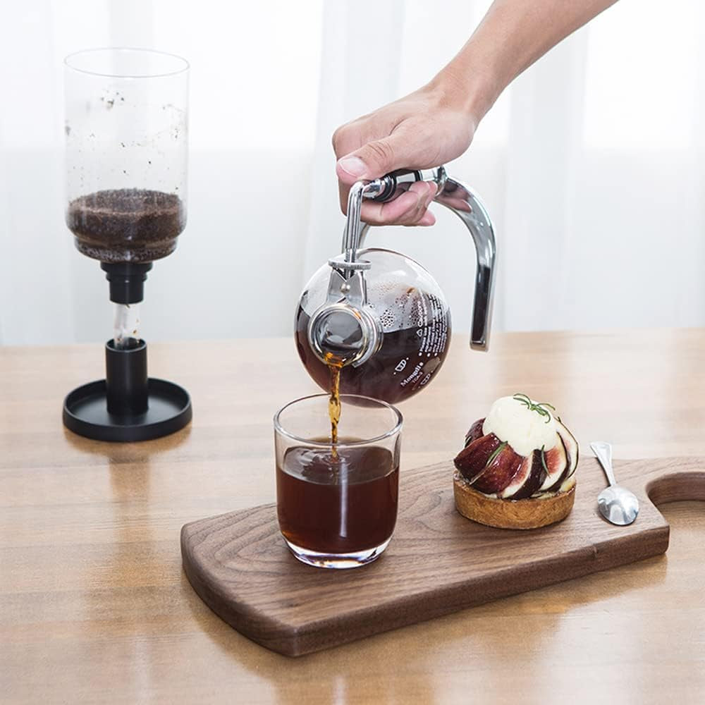 5 Cup Syphon Maker Vacuum Coffee Maker for Brewing Coffee and Tea with Extended Handle