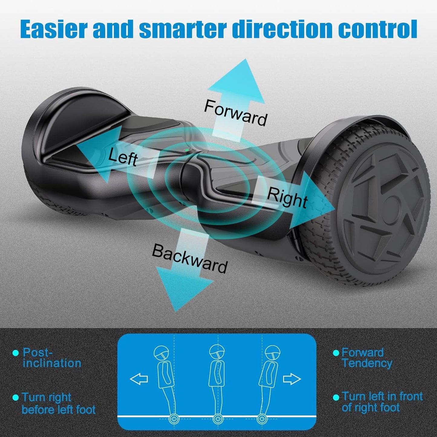 6.5" Hoverboard, A18 Model, Self Balancing Electric Scooter, Bluetooth Hoverboard for Kids and Adults