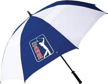 Windproof Golf Umbrella, Blue,White, 62-Inch