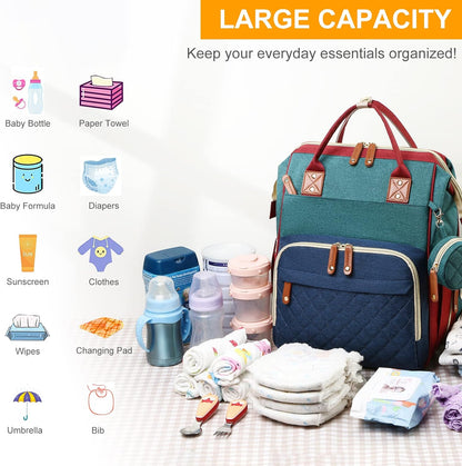 Diaper Bag with Changing Station, 3 in 1 Baby Diaper Backpack