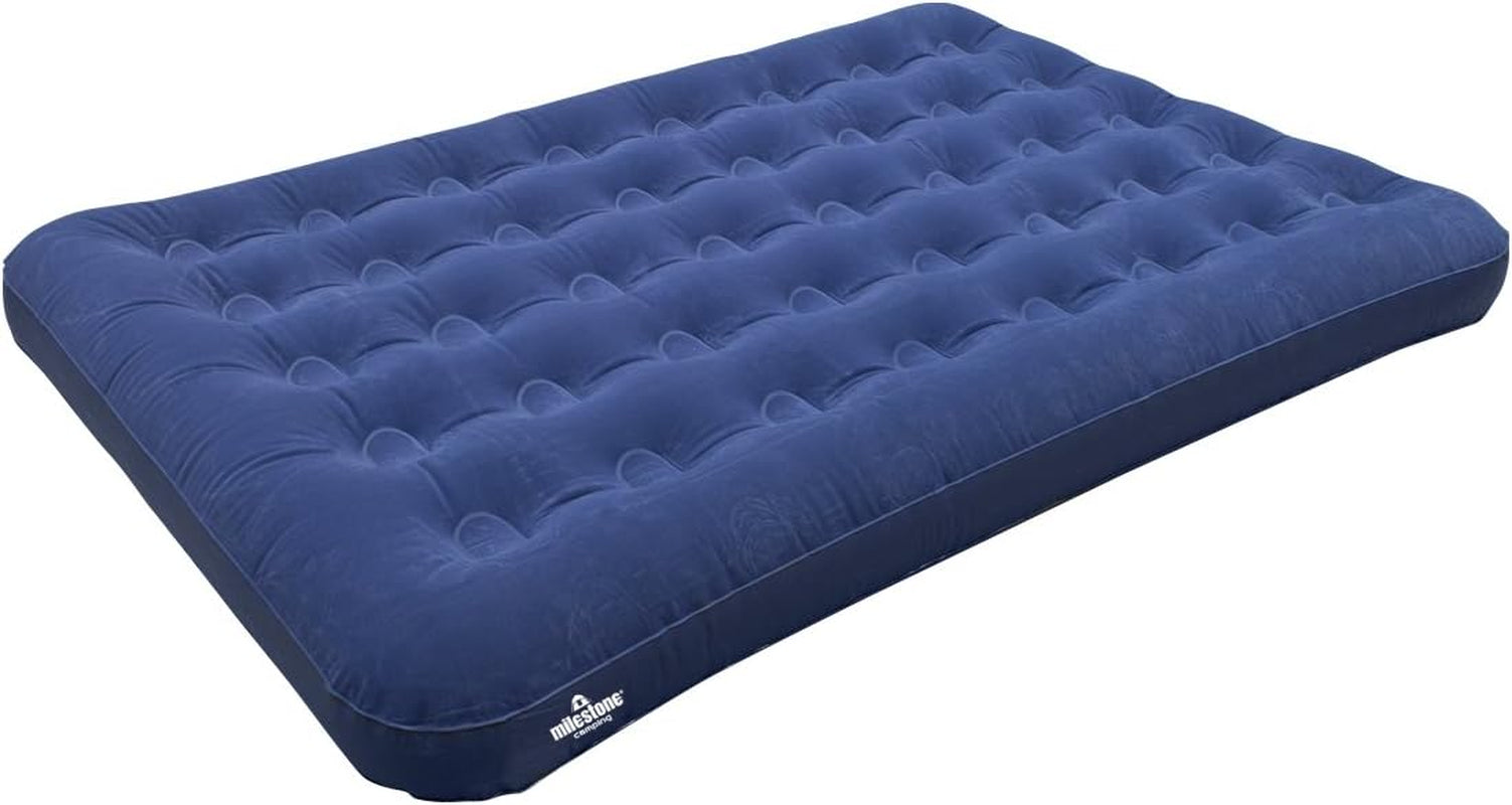 88010 Flocked Double Airbed/Easy Inflate & Deflate/Weatherproof/Great for Camping, Festivals, Sleepovers & Family Gatherings