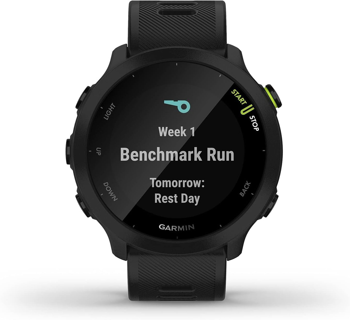 Forerunner 55 Easy to Use Lightweigh GPS Running Smartwatch, Running and Training Guidance, Safety and Tracking Features Included, Black