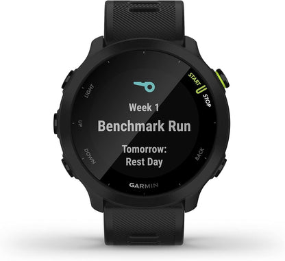 Forerunner 55 Easy to Use Lightweigh GPS Running Smartwatch, Running and Training Guidance, Safety and Tracking Features Included, Black