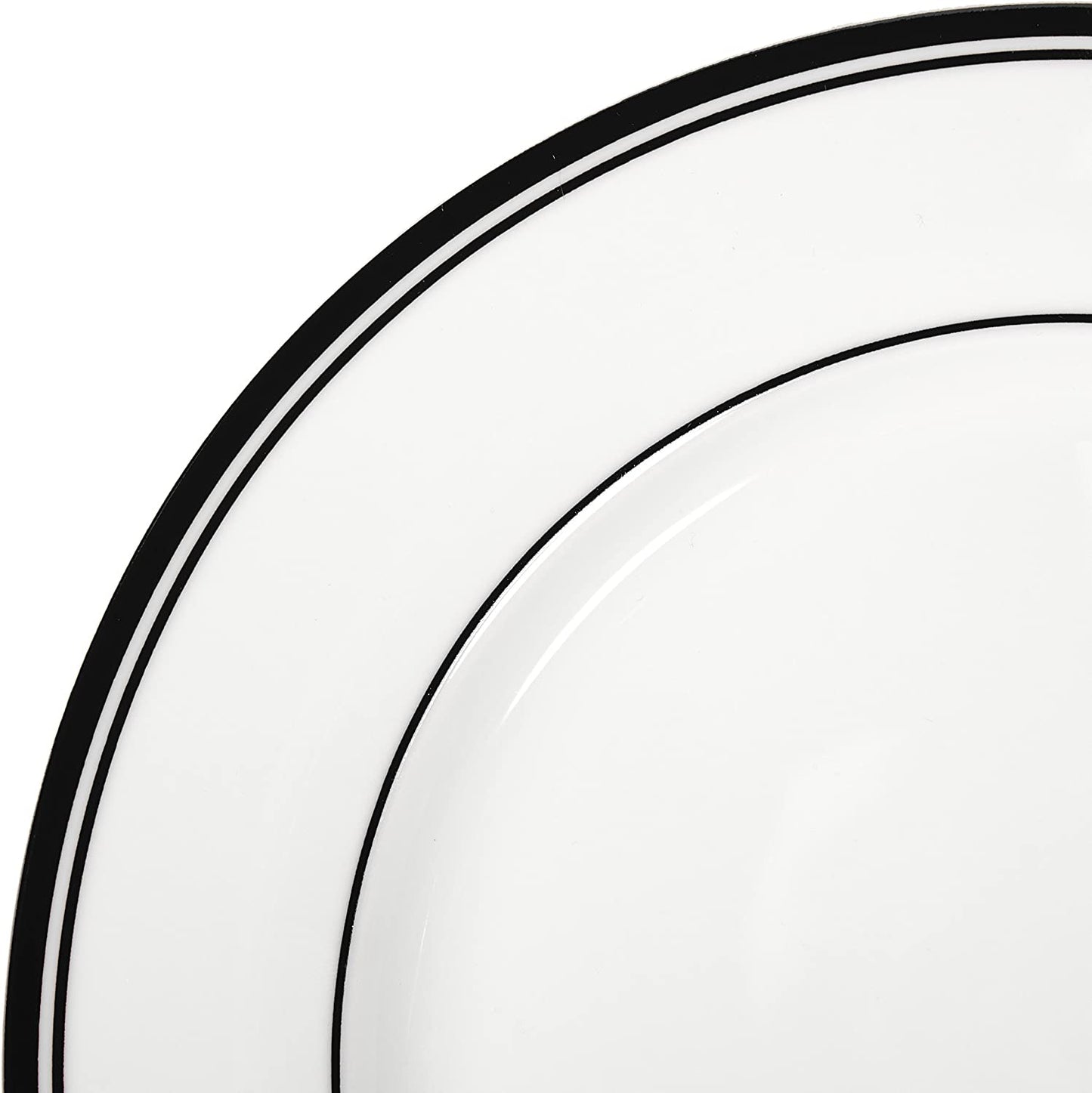 Cafe Stripe Dinnerware Set with 16-Pieces - Black