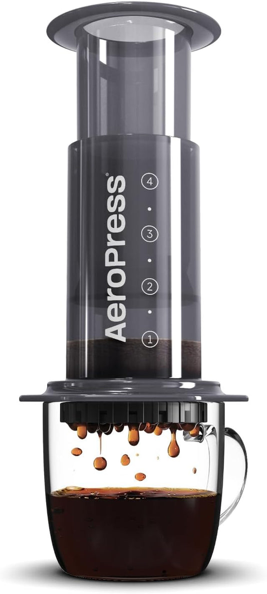 Coffee and Espresso Maker - Quickly Makes Delicious Coffee without Bitterness - 1 to 3 Cups per Pressing,Black