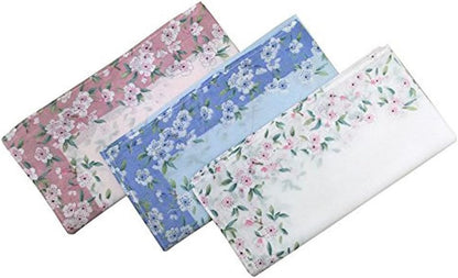 Women'S 100% Cotton Handkerchief,Printing Hankies