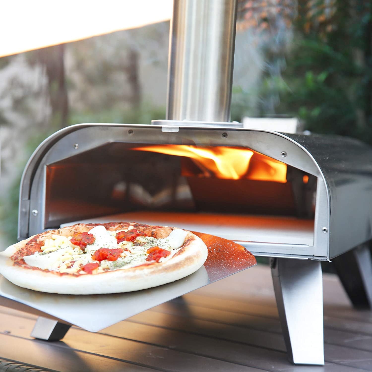 Pizza Ovens Wood Pellet Pizza Oven Wood Fired Pizza Maker Portable Stainless Steel Pizza Grill