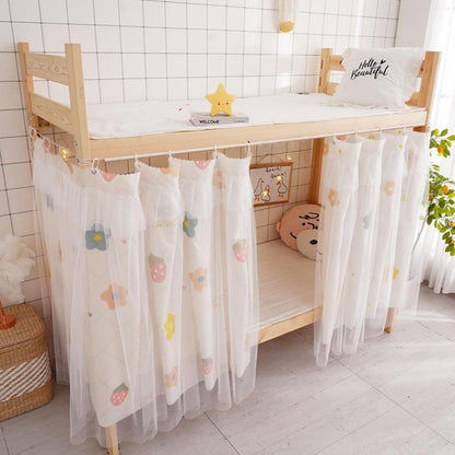 Cabin Bunk Bed Curtain Stylish Canopy Bed Tent Dustproof Blackout Curtains Mosquito Protection Nets Dormitory Shading Curtain Privacy Draperies Cloth for Single Bed