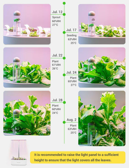 Hydroponics Growing System 12 Pods Hydro Indoor Herb Garden with LED Light, Plants Germination Kit with Auto Timer, Smart Indoor Gardening System Gardening Gifts for Women