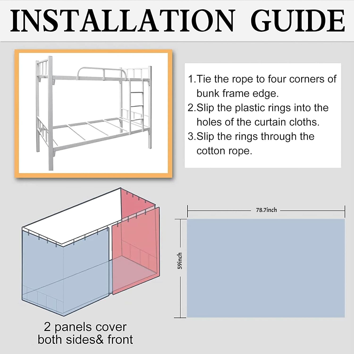 Students Dormitory Bunk Bed Curtain Drapery Lightproof Dustproof Canopy Spread Blackout Moveable Curtains for Dorm Room, 1.5X2M, Planet