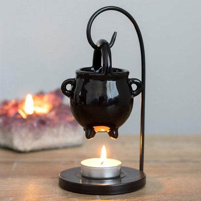 Something Different  Hanging Cauldron Pagan Oil Burner Light 20 X 12 X 12 Black