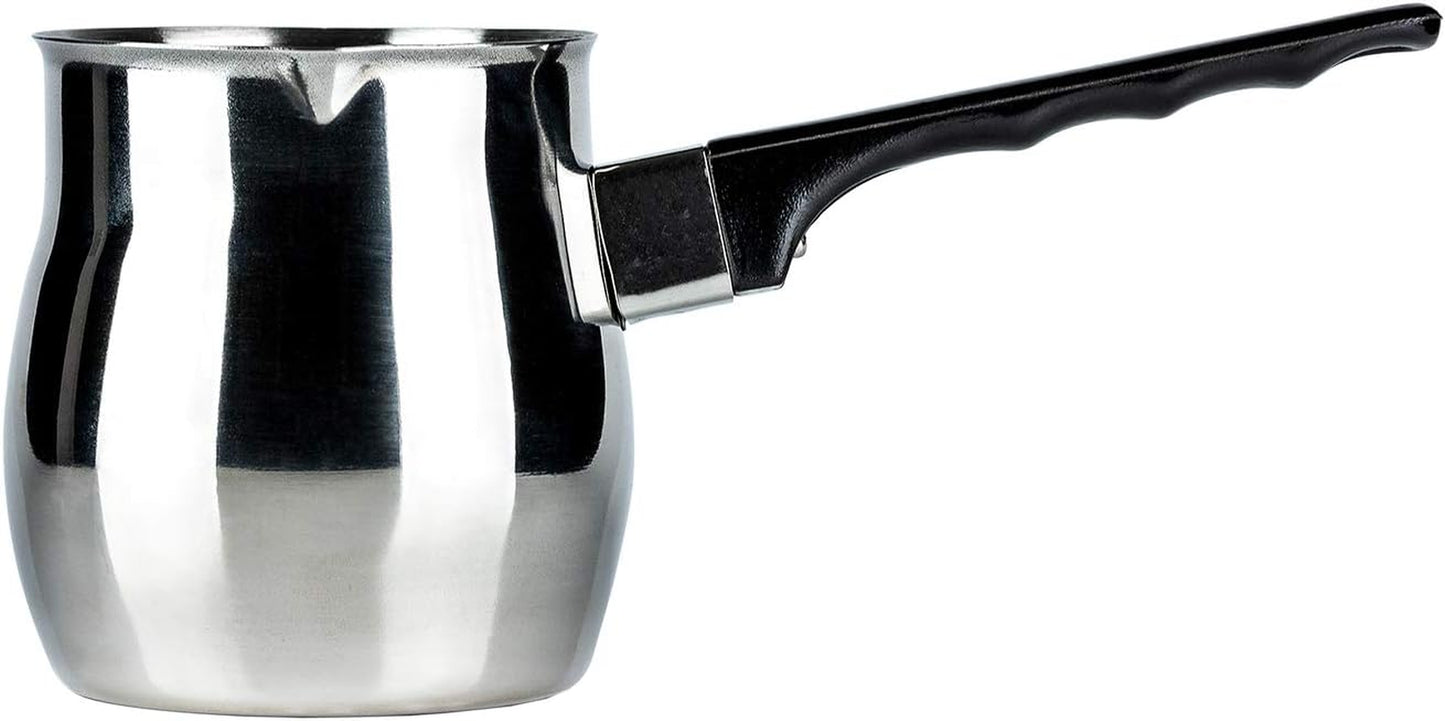 Café Ole S8059/06  Stainless Steel Turkish Pot Cezve Ibrik Style Traditional Stovetop Coffee Maker 6Oz (170Ml)