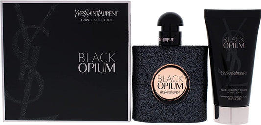 Black Opium by  Eau De Parfum Spray 50Ml & Shimmering Moisturising Fluid 50Ml, (Pack of 1)