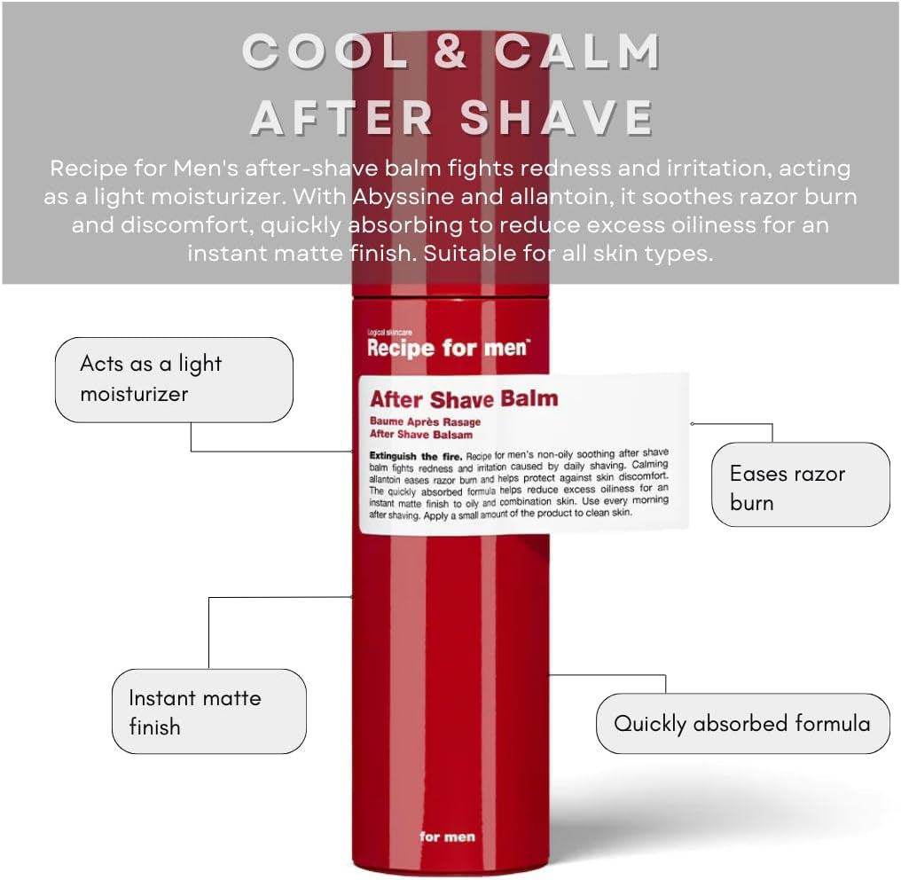 after Shave Balm, Non-Oily Formula, Fights Redness & Irritation, Light Moisturizer, Instant Matte Finish, 100 Ml