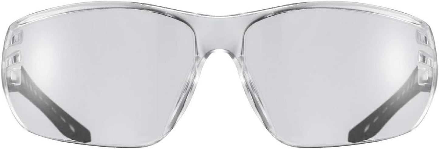 Sportstyle 204 - Sports Sunglasses for Men and Women - Mirrored Lenses - Comfortable & Non-Slip - Clear/Clear - One Size