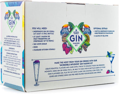 Deluxe Gin Making Kit. Botanical Blends, Fruits and Syrup Bases to Make Fabulous Tasting Gin Drinks