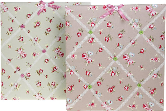 Handcrafted Rose Chintz Oblong Memo Board (Light Green)